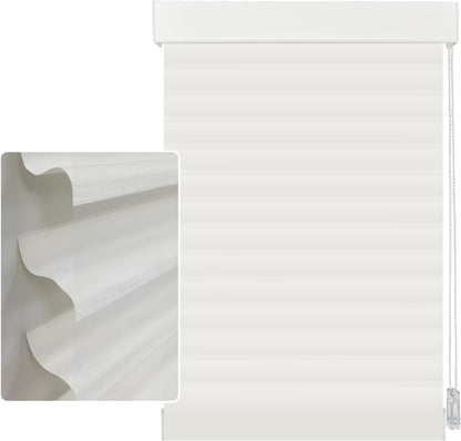 Etokfoks 59in H Off White Light Filtering Dual Layer Blinds Shades for Windows