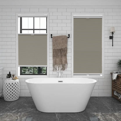 Etokfoks 67in W Gray Blackout Shades Cellular Blinds for Indoor Windows with Top Down Room