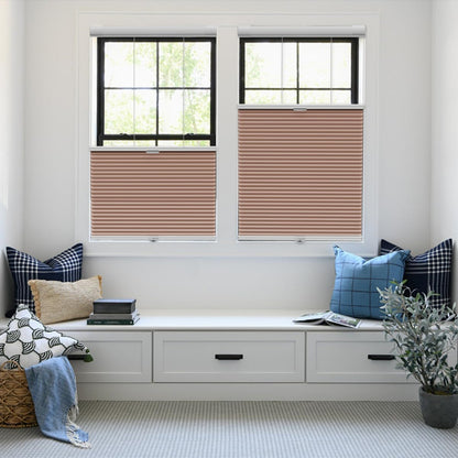 Etokfoks 67in W Pink Blackout Shades Cellular Blinds for Indoor Windows with Top Down Room