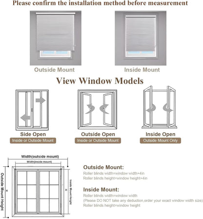 Etokfoks 59in H Coffee Light Filtering Dual Layer Blinds Shades for Windows