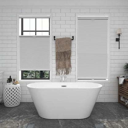 Etokfoks 67in W White Blackout Shades Cellular Blinds for Indoor Windows with Top Down Room