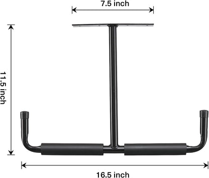 Adrinfly Multi-Function Ceiling Mounted Garage Storage Hooks, Heavy Duty Tubular Steel with Vinyl Coating for Ladders, Bikes, Tools, Overhead Rafter/Beam Mount, Space Saving Organizer for Garage, Basement, Shed