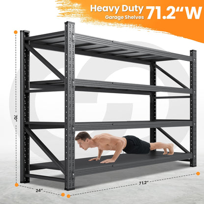 Adrinfly Heavy-Duty Garage Storage Shelves with Adjustable Layers, 5000 lbs Capacity, Reinforced Metal Frame, Expandable Design for Garage/Shop/Warehouse/Basement