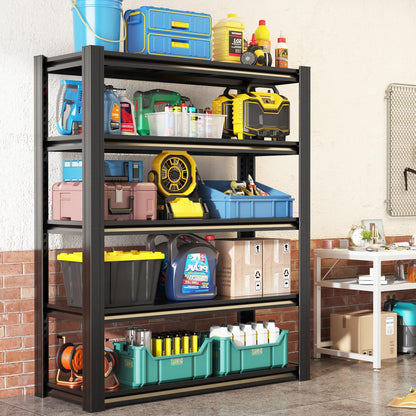 Adrinfly Heavy-Duty Garage Shelving, 3000 lbs Load Capacity, Double-Layer Cold-Rolled Steel, Adjustable Height, Rust-Resistant Powder-Coated, Versatile for Garage/Workshop/Office Storage