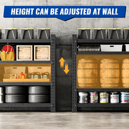 Adrinfly Extra Large Heavy-Duty Steel Shelving 71"W x 24"D x 69"H, 4 Adjustable Shelves, 5000LBS Load Capacity for Garage, Factory, Warehouse Storage